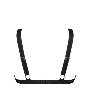 Мереживний бюстгальтер із трикутною чашкою Obsessive Estiqua bra XS/S, чорний, широкі лямки Львів