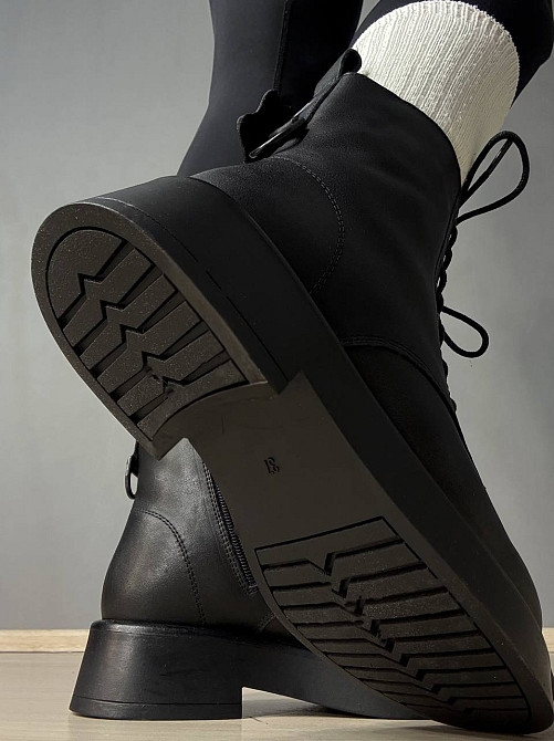 Черевики жіночі Hengji 99 шкіряні утеплені на хутрі чорні, 41, 25,5 см Київ - фото 4