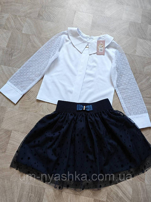 Красивая школьная блузка с длинным рукавом 116-140 Кривой Рог - изображение 2