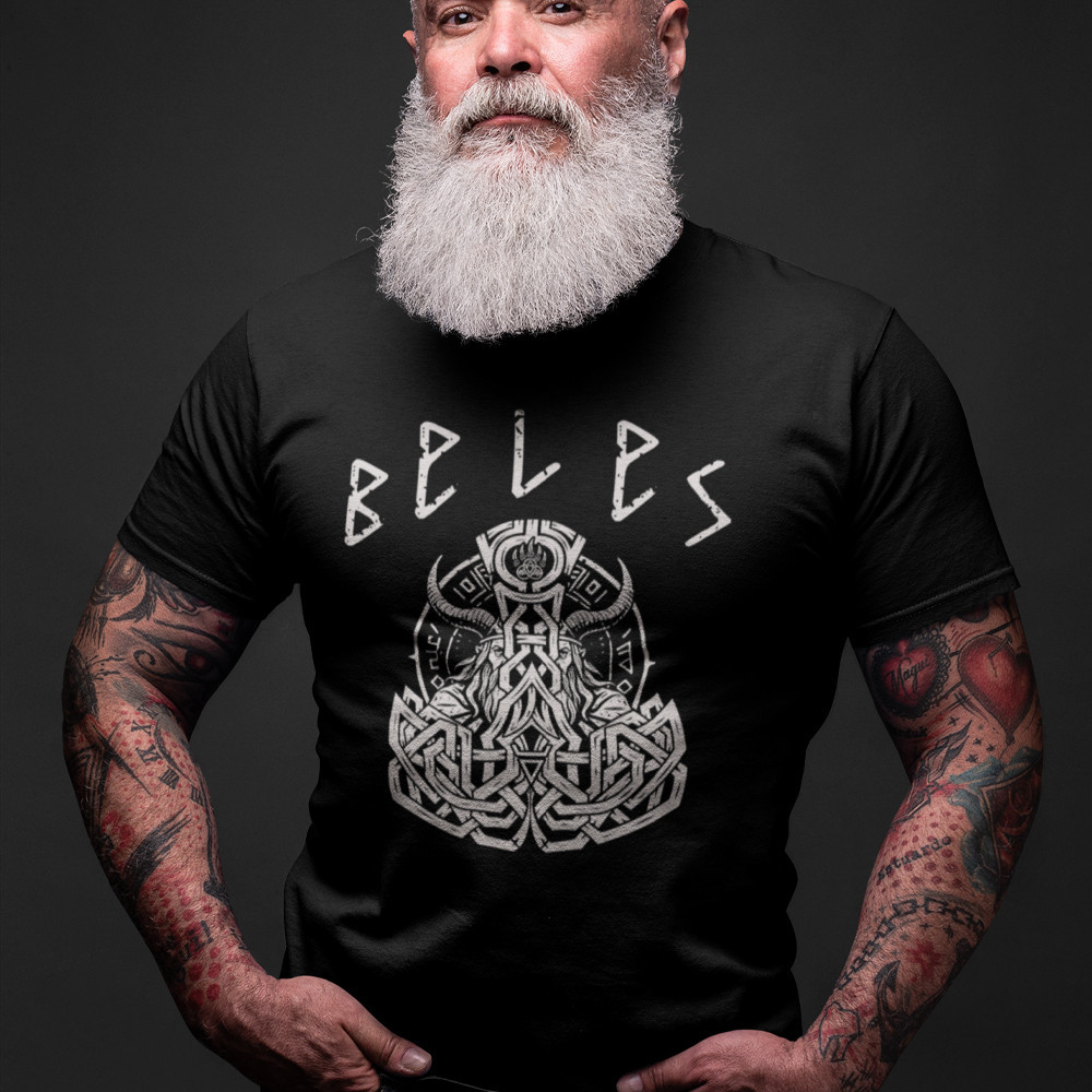 Футболка для мужчины с принтом "Велес" / Мужская патриотическая летняя хлопковая с рисунком Запоріжжя - фото 1