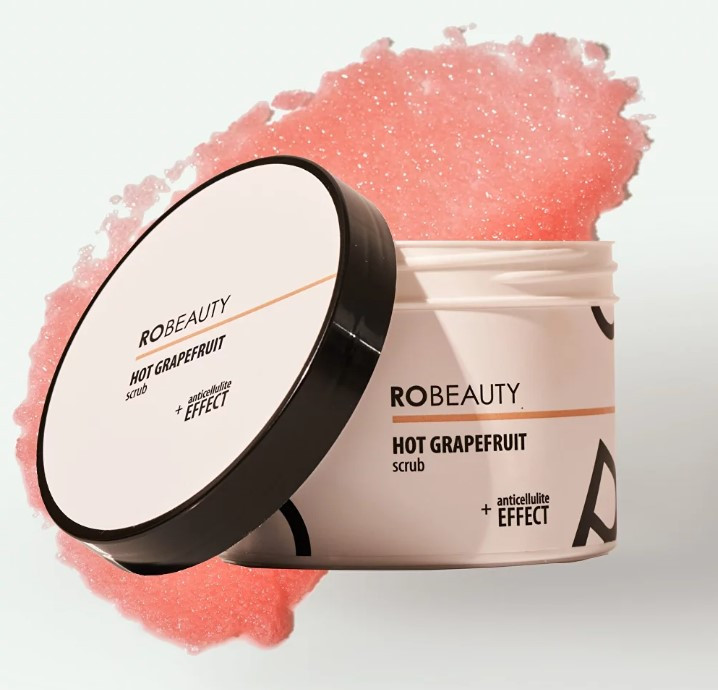 Грейпфрутовый антицеллюлитный скраб для тела с активным компонентом HotFlux Grapefruit scrub RoBeauty 550 г Киев - изображение 7