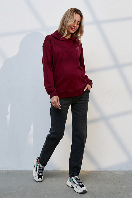 Джинси для вагітних Mom Fit для майбутніх мам з регульованим поясом XL (50) Leyton Юла Мама сіро-чорний Кривий Ріг - фото 6