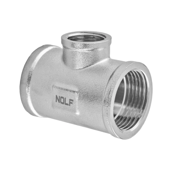 Трійник редукційний Nolf NFC.T100610F-N-1"Fх1/2"Fх1"F нікельований (NF3095) Київ