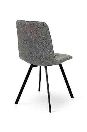 Стілець ФРЕШ (квадрат) чорний/букле сірий Киев