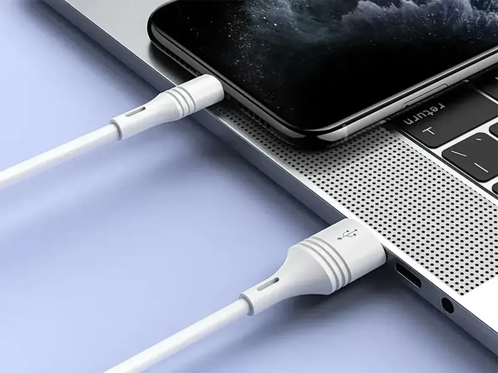 Кабель USB - Lightning Borofone BX59 Defender 1м 3А швидка зарядка для iPhone iPad шнур із чіпом захисту Одеса - фото 7