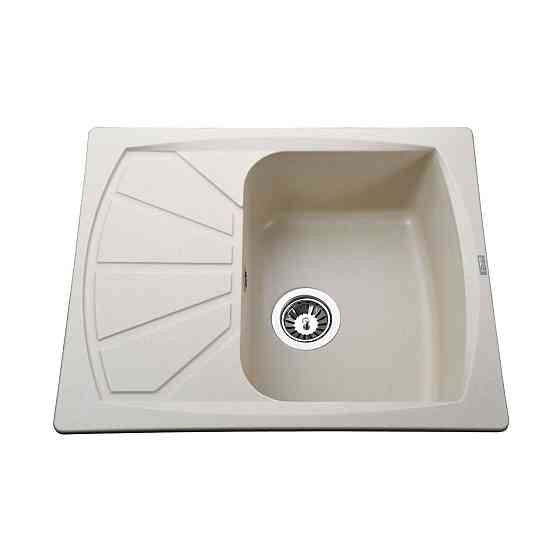 Гранітна мийка Globus Lux TANA слонова кiстка 650х500мм (000022422) Київ