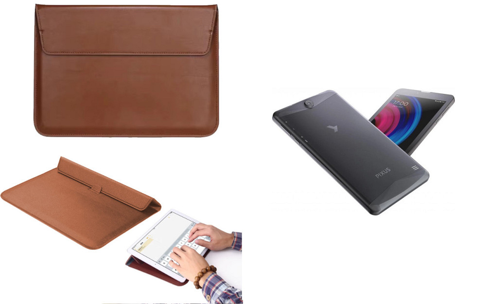 Чохол-конверт VitoCase для Pixus Touch 7 3G (HD), Touch 7 3G (qHD), з функцією підставки для планшета Коричневий Київ - фото 1