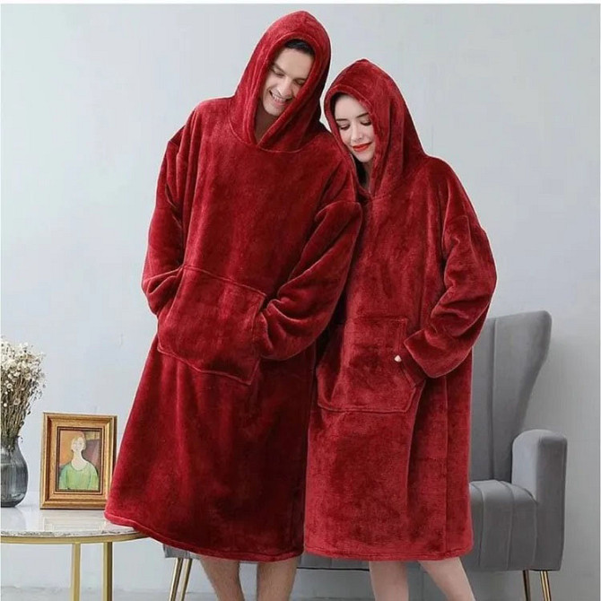 Толстовка плед флісова, Толстовка плед чоловіча, Рукоплед з рукавами, Snuggie з рукавами MH-15 Львів - фото 7