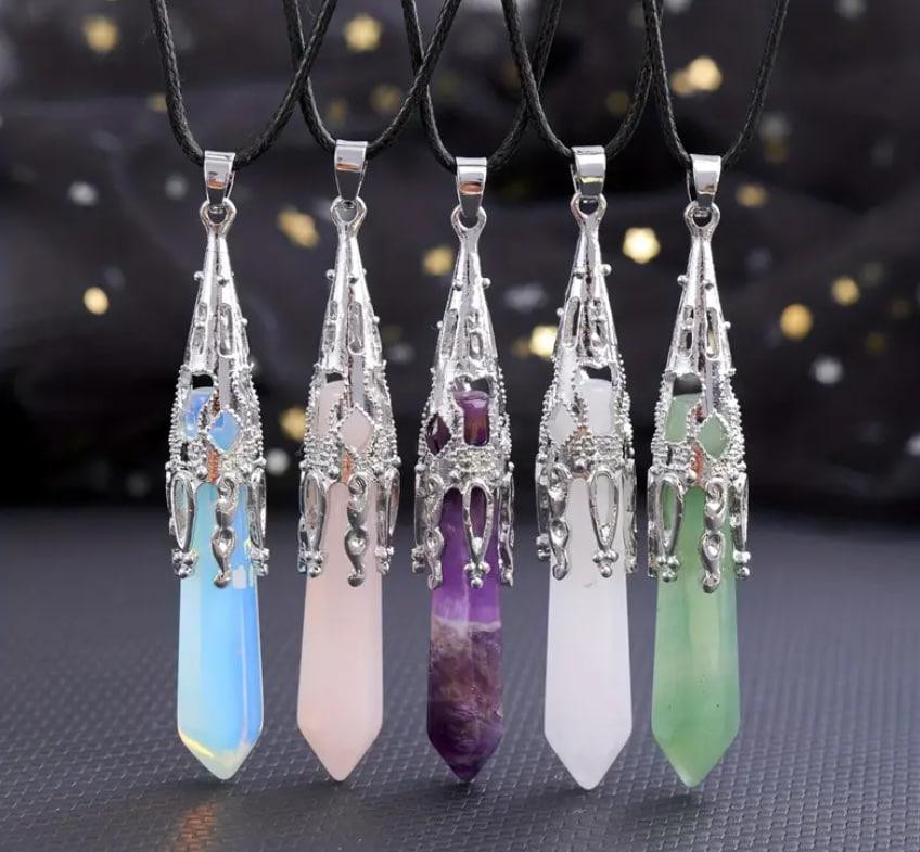 Кулон маятник з натурального рожевого кварцу ,підвіска для балансування чакр з рожевого кварцу, маят Київ - фото 3