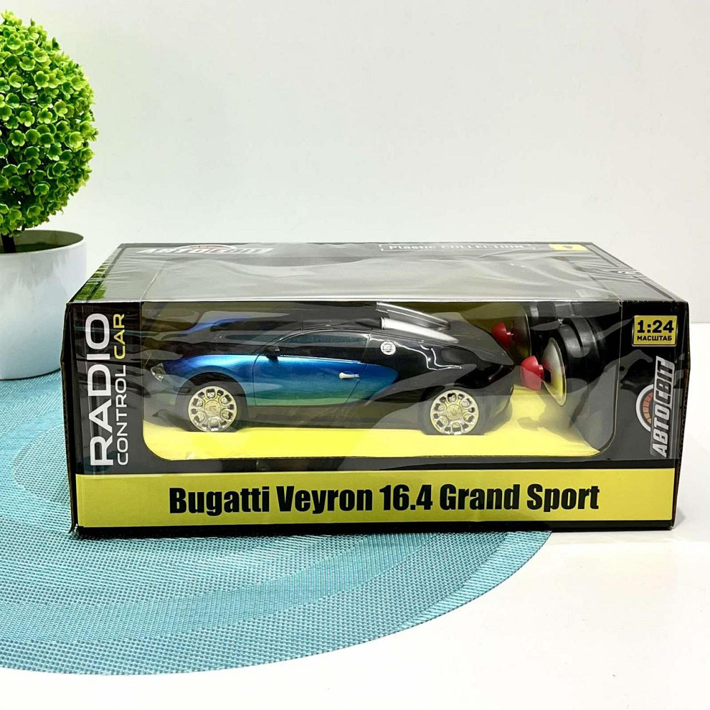 Машинка bugatti veyron на радіокеруванні Автосвіт масштаб 1:18 Чорна з блакитним (AR-2319) Чернигов - изображение 2