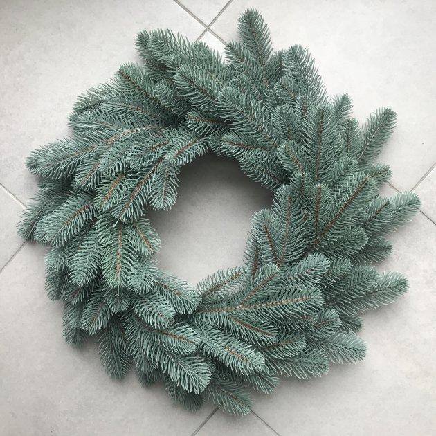 Рождественский венок Элит из хвои литой 45 см (Голубой) Винница - изображение 1