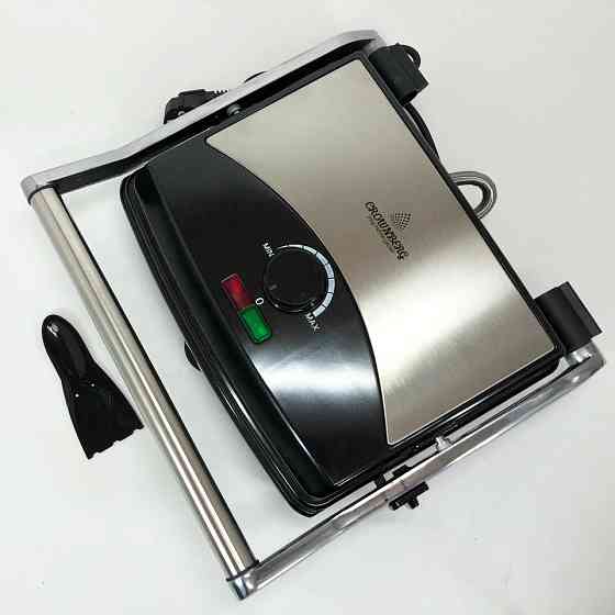 Гриль прижимной Crownberg CB-1067, Электрический контактный гриль для дома с терморегулятором 2000Вт AX-93 Львов