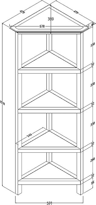 Стелаж кутовий "Кавенді" маренго Миколаїв - фото 2