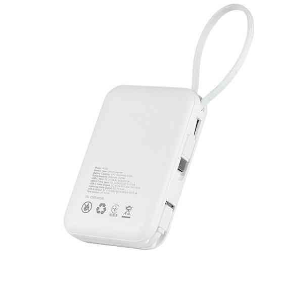 Повербанк (Power Bank) Brevia 10000mAh 22.5W Type-C+Lightning Cable, Li-Pol, LCD белый Львов