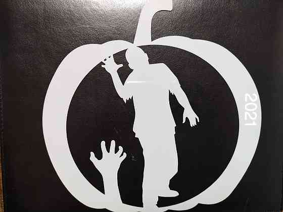 Трафарет для Хэллоуина Демон 20 на 16 см серый Киев