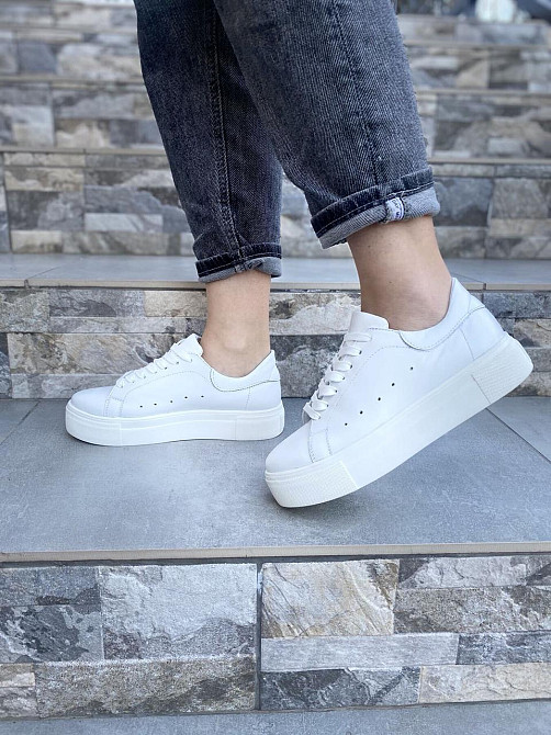 SLATURI Кеди жіночі SLATURI 151 білі (весна-осінь, шкіра натуральна) (4306) Коломыя - изображение 6