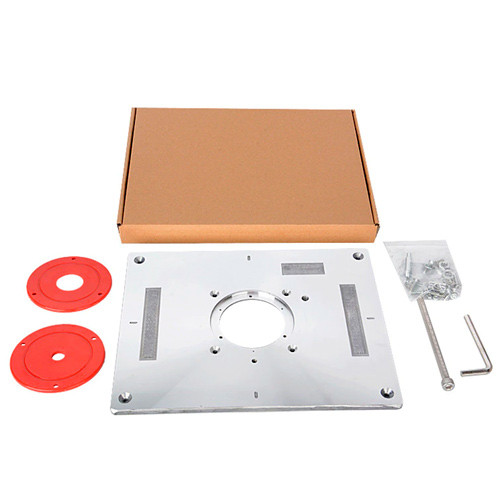 Пластина для фрезера 300x235x9.5мм со сменными кольцами, алюминиевая Винница - изображение 4