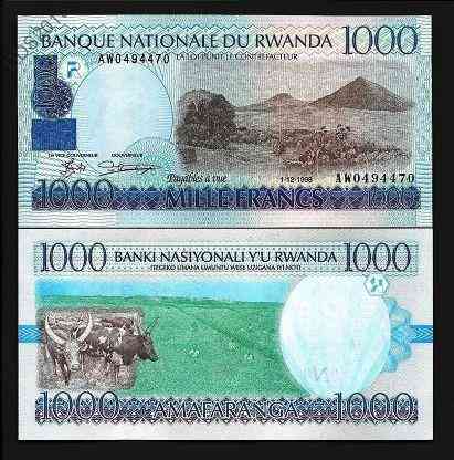 Руанда / Rwanda 1000 francs 1998 Pick 27 UNC Полтава