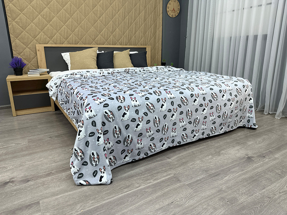 Плед-покривало Decorator WellSoft WOOF 200х205 см з принтом "Песики" (87-195) Київ - фото 5