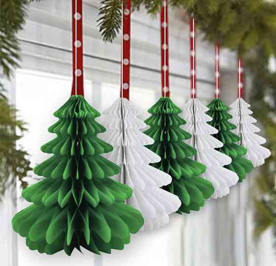 Новогодняя гирлянда соты 