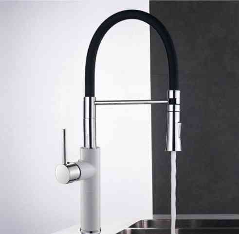 Змішувач кухонний WanFan з висувним зливом, для гарячої і холодної води, що обертається на 360 градусів, 2 вид Кам'янець-Подільський