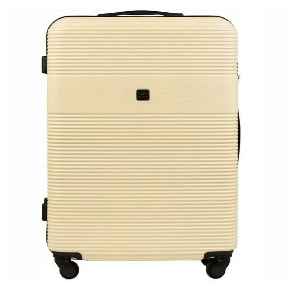 Валіза пластикова WINGS 5398 мала 55 см молочно-біла Київ - фото 2