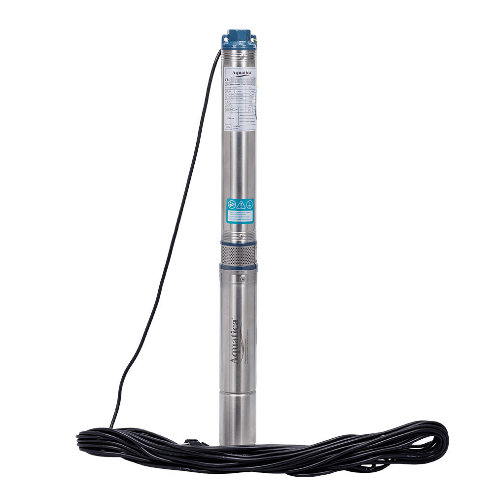 Насос відцентровий 0.25кВт H 35(26)м Q 45(30)л/хв Ø80мм 20м кабелю mid AQUATICA 3QJED2-8-0 (778400) Рівне - фото 1