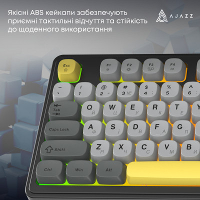 Клавиатура Ajazz AF98 USB UA Black/Grey/Yellow (AF98-BGY) Винница - изображение 6