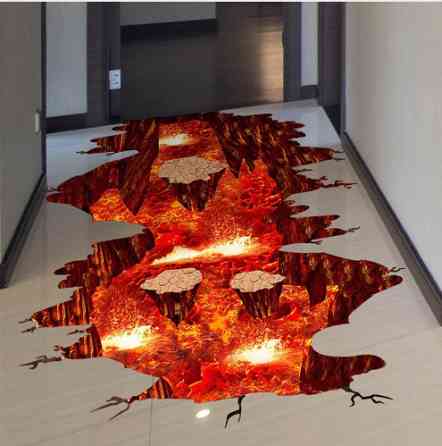 Напольная наклейка Лава 90 на 60 см разноцветный Киев