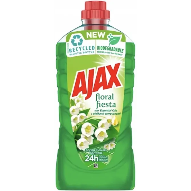 Средство для мытья полов универсальное Ajax Spring Flowers Ландыш 1 л Львов - изображение 1