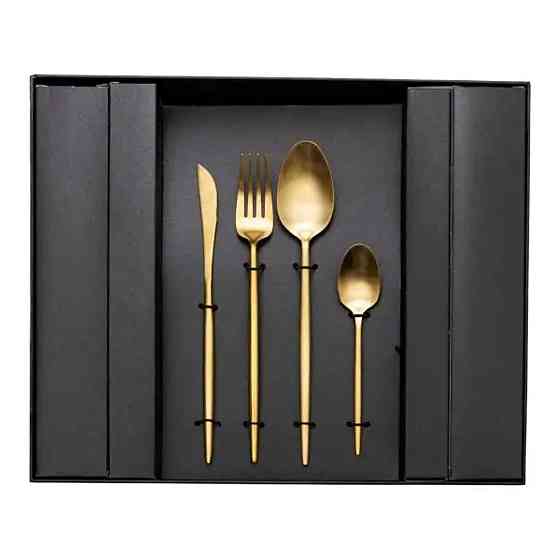 Yiwu Набір столових приборів 24 предмети столовий набір на 6 персон Бронза HP-20-18 Коломыя