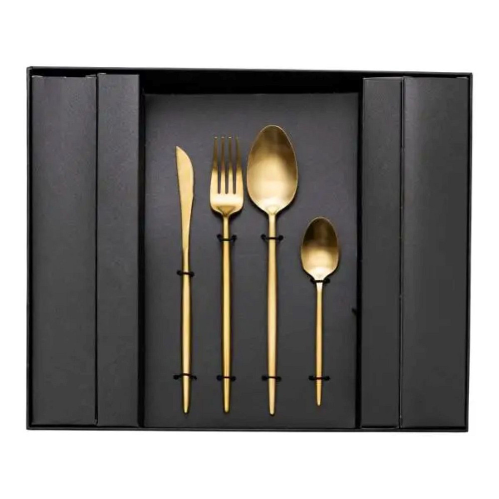 Yiwu Набір столових приборів 24 предмети столовий набір на 6 персон Бронза HP-20-18 Коломыя - изображение 3