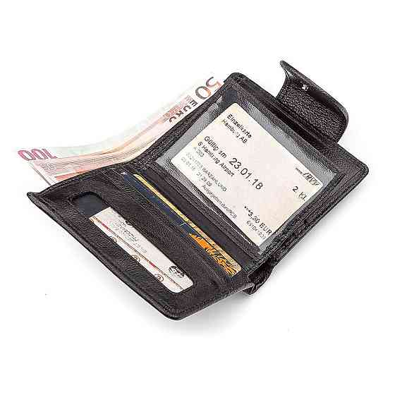 Гаманець жіночий ST Leather 18497 (ST415) шкіряний Чорний Київ