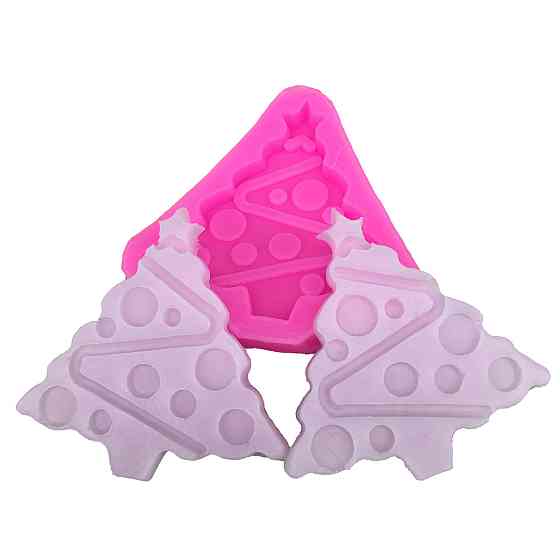 Молд силиконовый Елка 62 на 41 мм розовый Киев