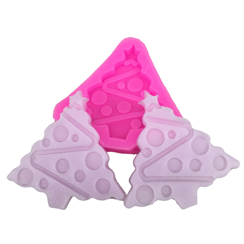 Молд силиконовый Елка 62 на 41 мм розовый Киев - изображение 4