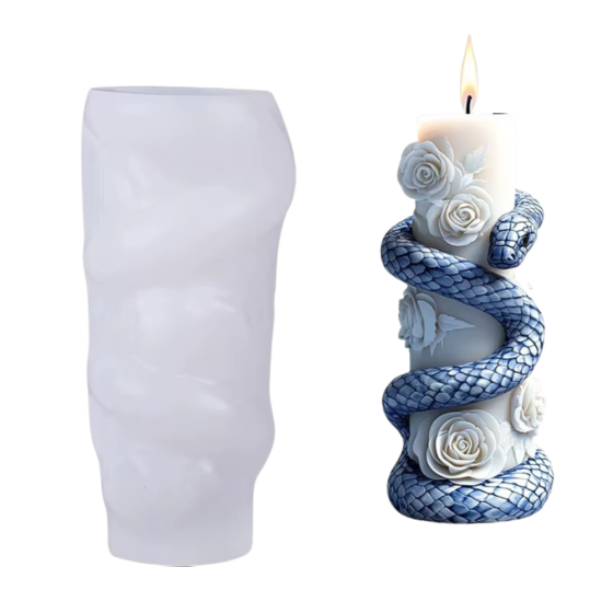 Силіконова форма для виготовлення свічки, молд для свічок з соєвого, бджолиного воску і парафіну 63 х 139 мм Кам'янець-Подільський