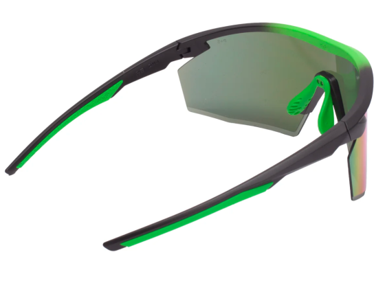 Окуляри захисні Pyramex PMXSPEC (green mirror) Anti-Fog, синьо-зелені дзеркальні лінзи в чорно-зеленій оправі Запоріжжя