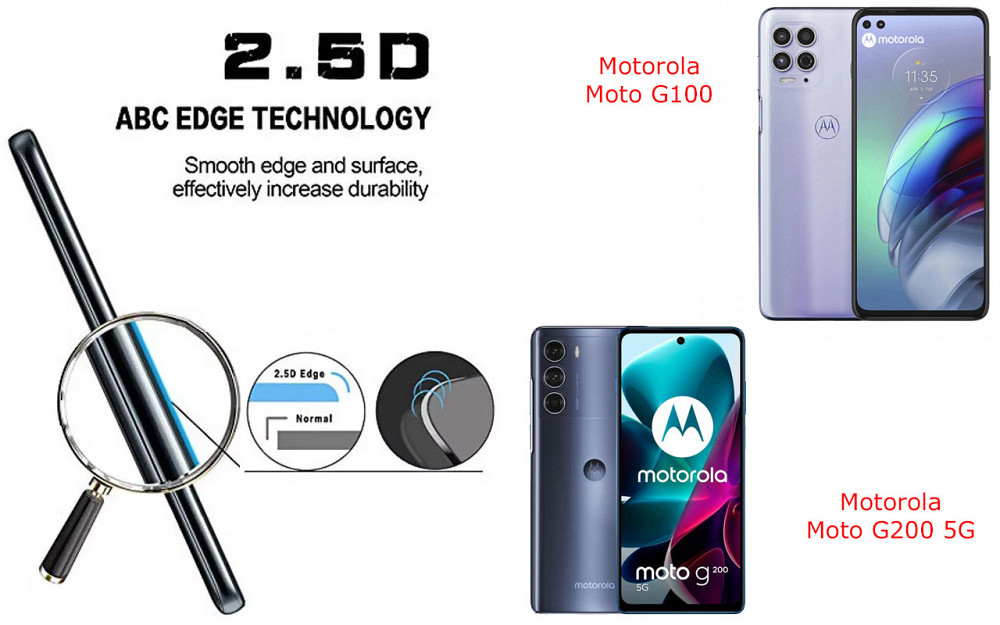 Захисне скло ArmorGlass для Motorola Moto G100, Moto G200 5G – стійке до подряпин та ударів Київ - фото 2