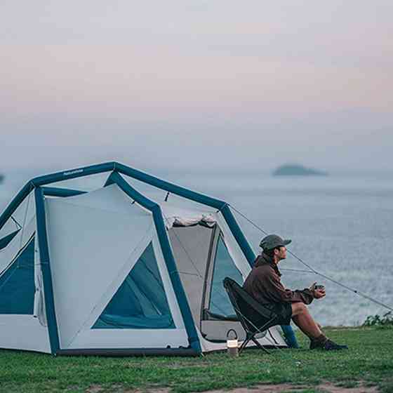 Намет надувний Naturehike CNK2300ZP012, блакитний малий Киев
