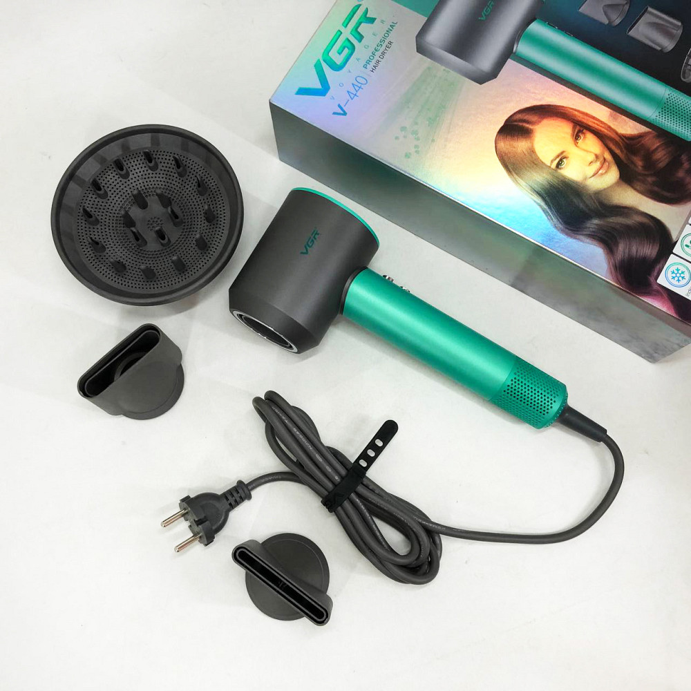 Фен для укладання волосся універсальний VGR, Фен для укладання зачіски з режимом іонізації ZH-44 Львів - фото 20