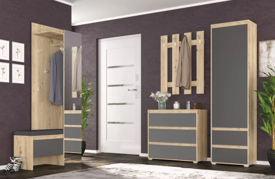 Передпокій модульний Торіно - комплект 5 - Дуб Артізан + Шампань Львів
