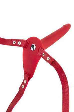 Страпон с вибрацией Fetish Tentation Vibrating Strap-On with Dildo Red Sex Aura Киев