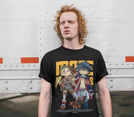 Футболка для хлопчика з аніме принтом Маде Ін Абйсс Гірл оверсайз (зріст від 165 до 180) Чорний AnimeJ0970m Дніпро