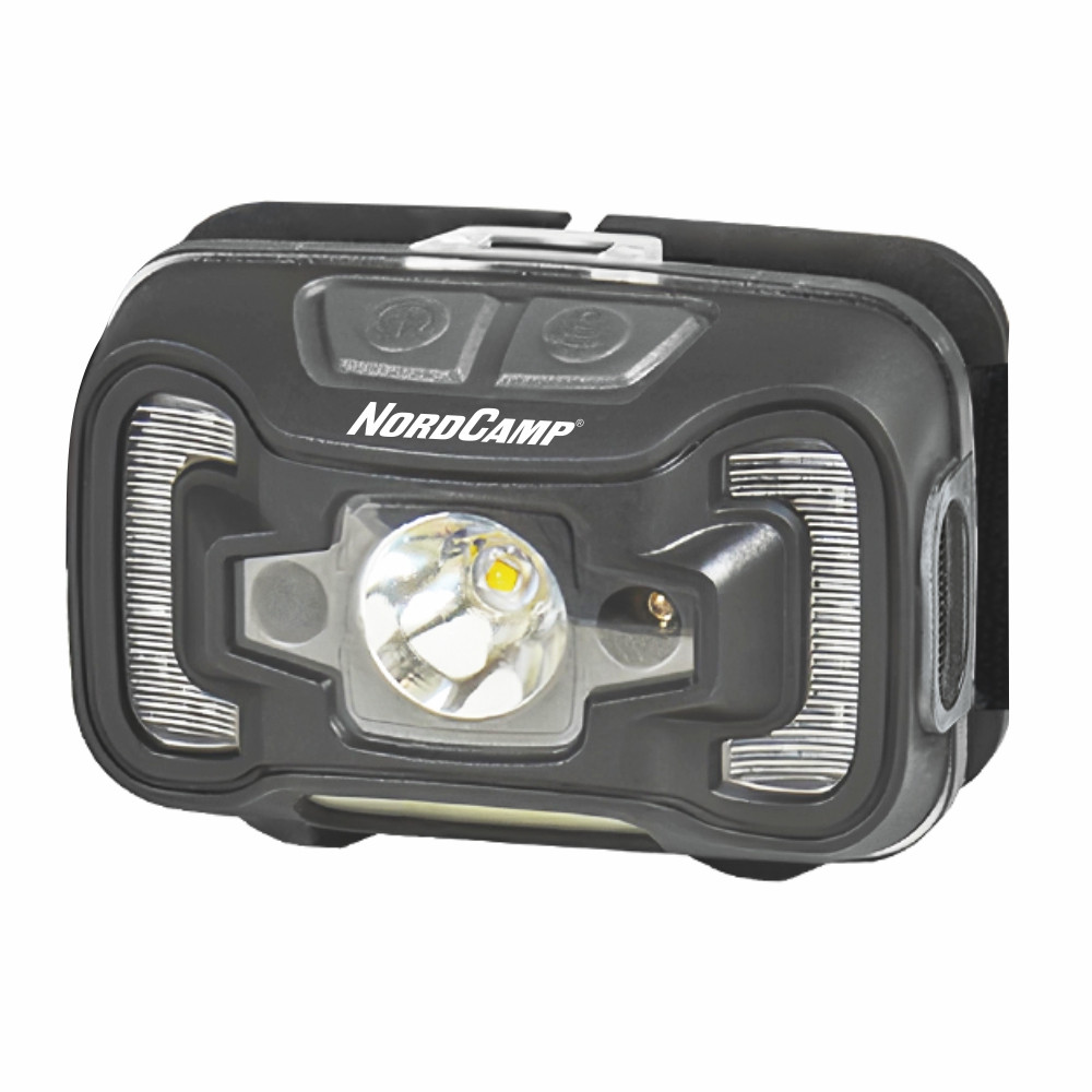 Фонарь налобный Nord Camp 260Lm, 5W CREE XTE+COB, 3xAAA, с сенсором белый/красный Львов - изображение 1