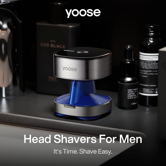 Уценка Электрическая бритва для головы Yoose H5 Silver мужская роторная бритва для лысых 5 плавающих головок IPX7 серая Киев