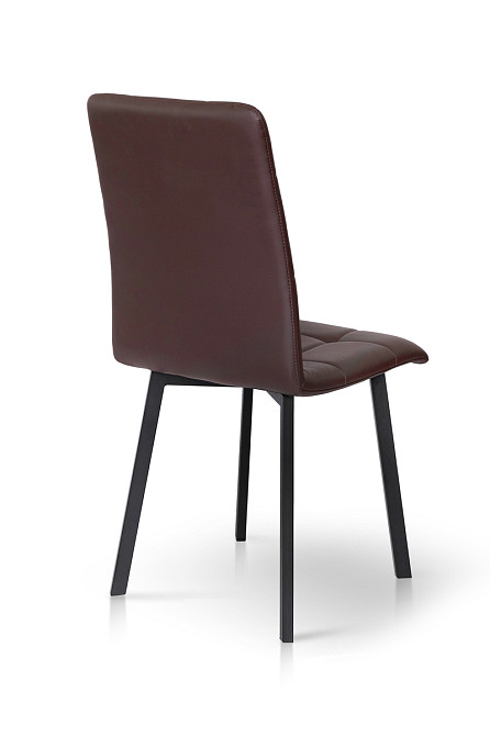 Стілець Трініті, метал чорний/ шкірзам коричн Киев - изображение 4