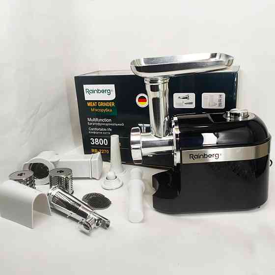 Мясорубка с функцией овощерезки, Кухонная мясорубка с реверсом, Электромясорубка 5 насадок EQ-74 Львов