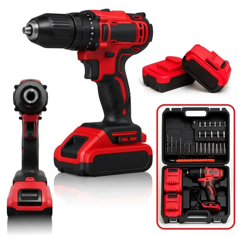 Аккумуляторный шуруповерт с набором инструментов и 2 акб li-ion 1.3ah, 24ВТ red Коломыя - изображение 5