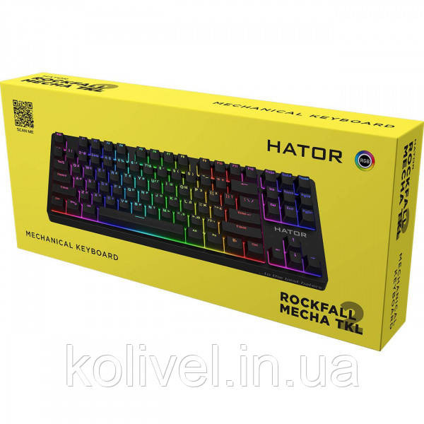 Клавіатура Hator Rockfall 2 Mecha TKL orange (HTK-520) black (HTK-520) Київ - фото 6