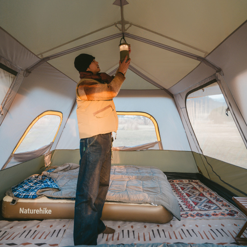 Намет шестимісний Naturehike Cape 8.4 CNK2450WS050 з швидким розкриттям, сіро-коричневий Київ - фото 8